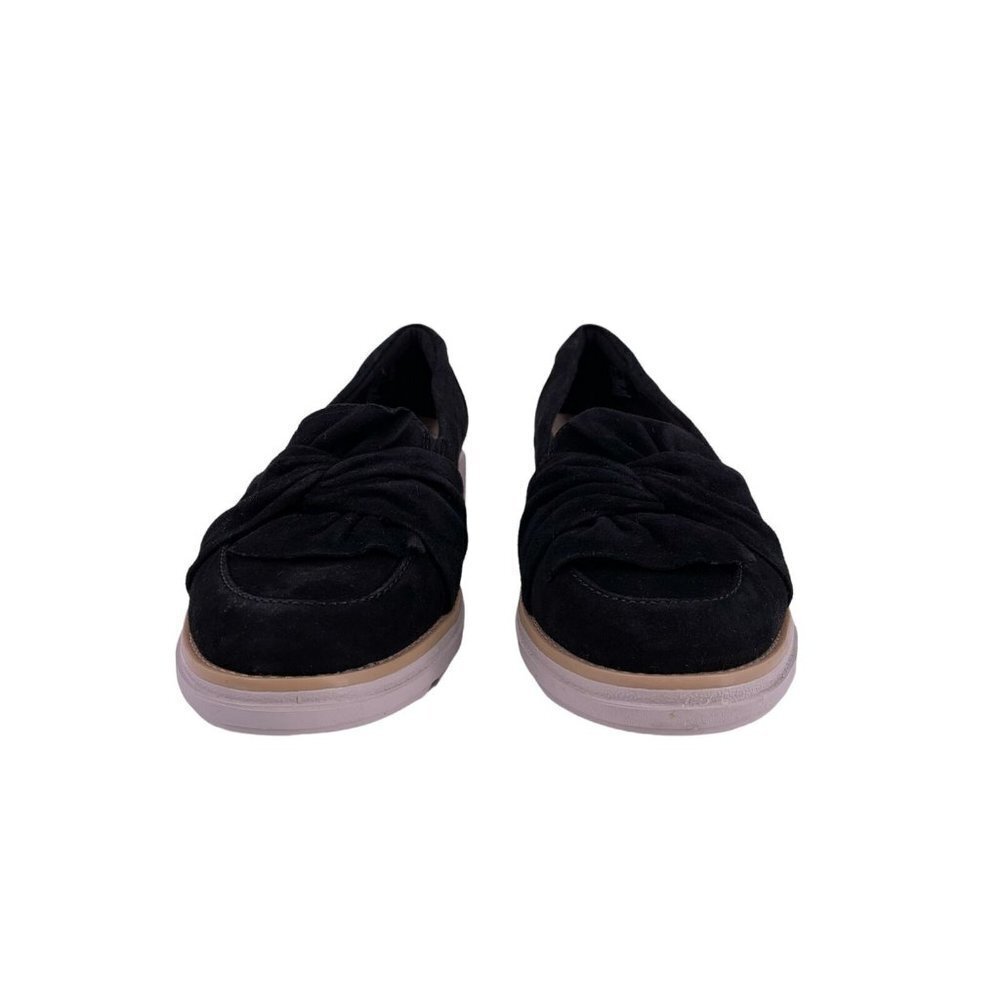 NEW Collection by CLARKS Sharon Dasher Black Suede Platform Loafers Size 6.5 M - Picture 4 of 8